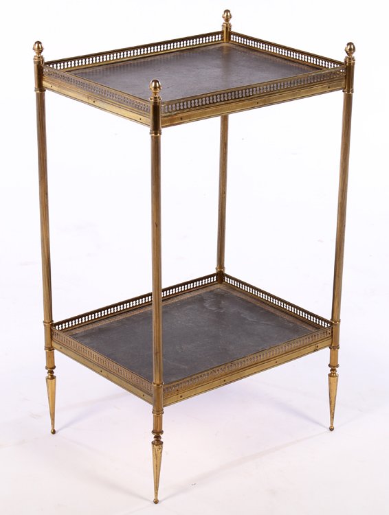 FRENCH BRONZE LEATHER DIRECTOIRE TABLE C.1940 (1 of 5)