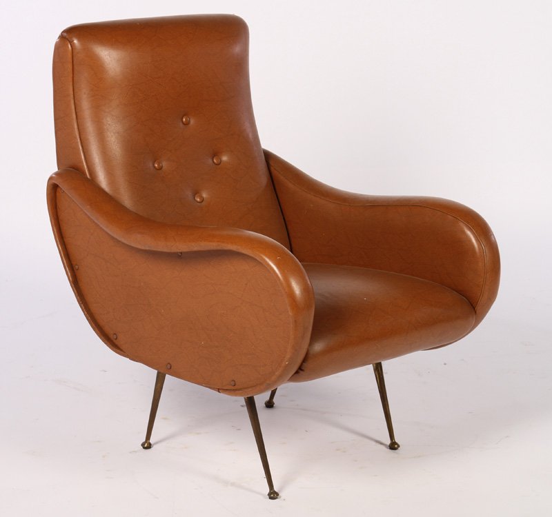 ITALIAN MID CENTURY CLUB CHAIR MARCO ZANUSO 1960 (1 of 4)