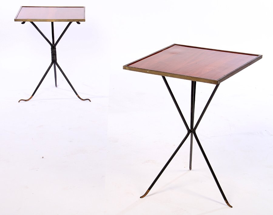 2 ITALIAN IRON & BRONZE OCCASIONAL TABLES C.1950 (1 of 4)