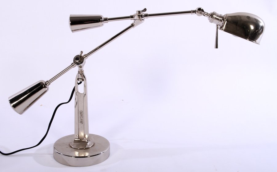 CHROME DESK LAMP ADJUSTABLE ARM MODERN (1 of 5)