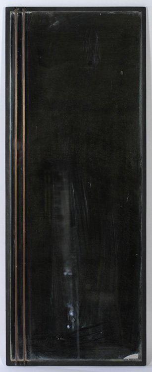 MID CENTURY RECTANGULAR BRONZE IRON MIRROR (1 of 2)