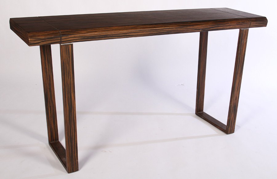 MID CENTURY MACASSAR CONSOLE TABLE TALL BASES (1 of 3)