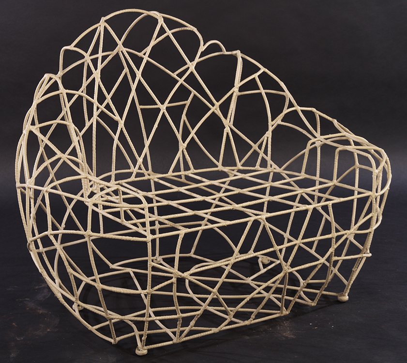 INTERESTING FREE FORM WIRE WORK SCULPTURAL CHAIR (1 of 5)