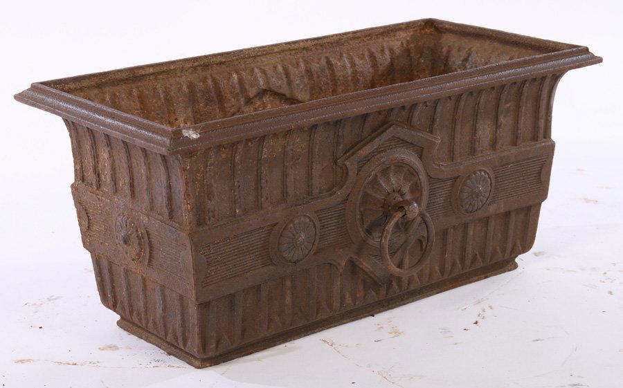 LATE 19TH CENT. REGENCY CAST IRON GARDEN PLANTER (1 of 4)