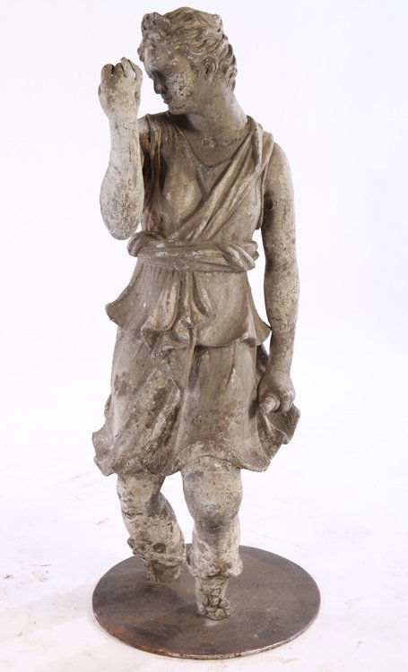 19TH CENT. NEOCLASSICAL LEAD FIGURE OF DIANE (1 of 5)