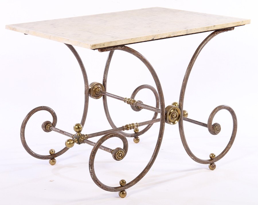 FRENCH 19TH CENT. BAKERS PASTRY TABLE MARBLE TOP (1 of 5)