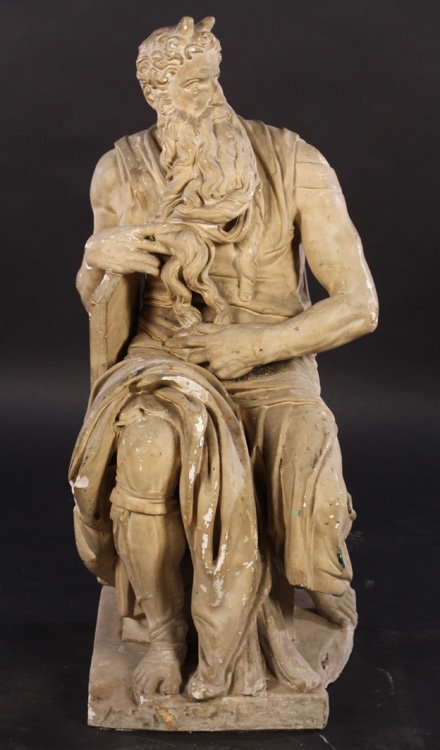 LABELED CAPRONI & CO. CAST PLASTER FIGURE 1900 (1 of 4)