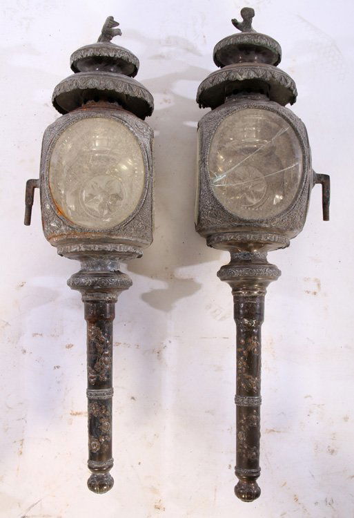 19TH CENT. COACH LANTERNS EAGLE FINIALS (1 of 6)