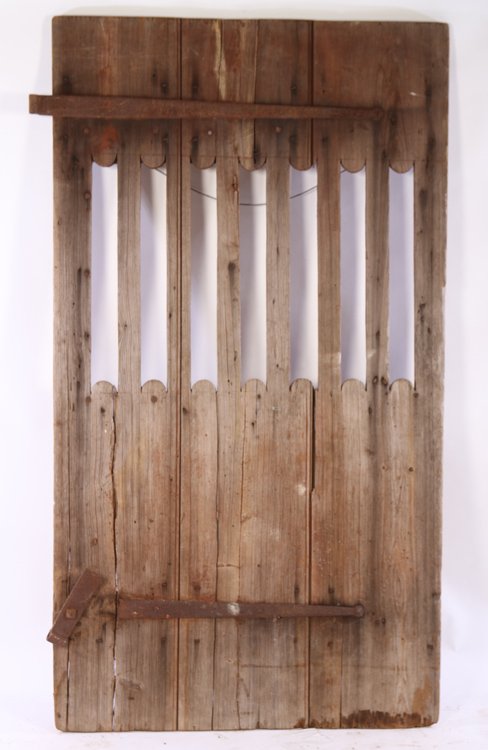 WOOD GARDEN GATE IRON STRAP HINGES 1890 (1 of 2)