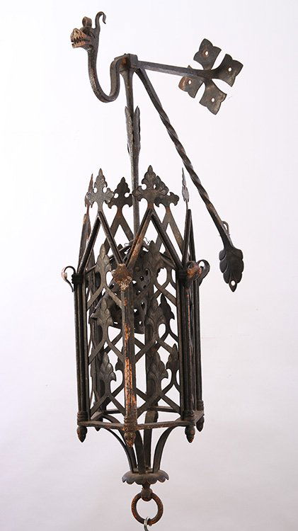 IRON WALL SCONCE MANNER OF YELLIN GOTHIC 1890 (1 of 5)