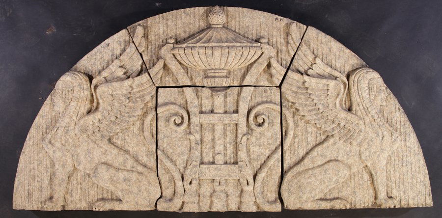 4 PC GLAZED TERRACOTTA FRIEZE EGYPTIAN 1920 (1 of 4)