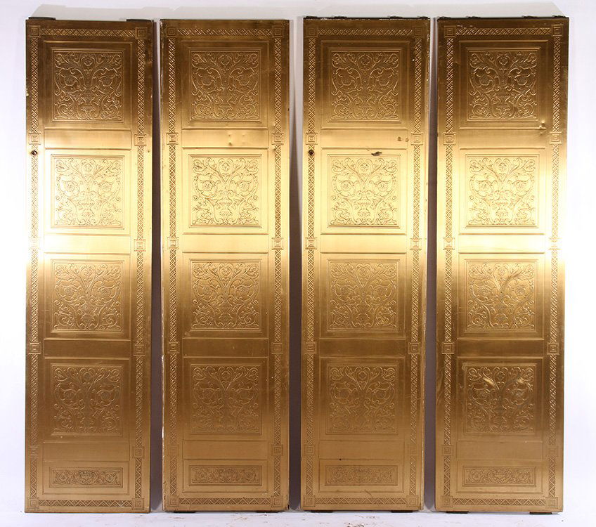 4 BRONZE ELEVATOR DOORS NEOCLASSICAL 1910 (1 of 4)