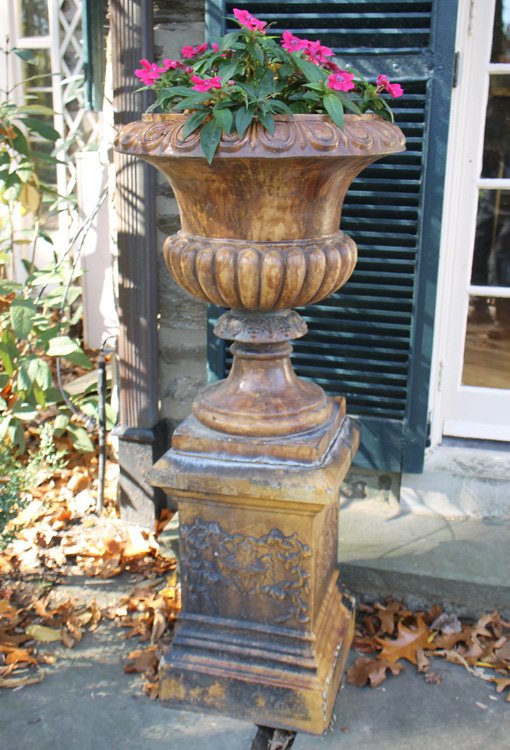 PAIR ENGLISH TERRACOTTA CAMPANA URNS CIRCA 1830 (1 of 7)