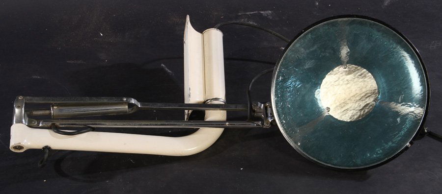 LABELED PELTON & CRANE SWING ARM LIGHT 1940 (1 of 3)