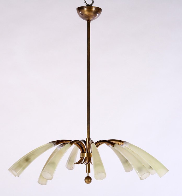 ITALIAN MID CENTURY MODERN CHANDELIER C.1960 (1 of 3)