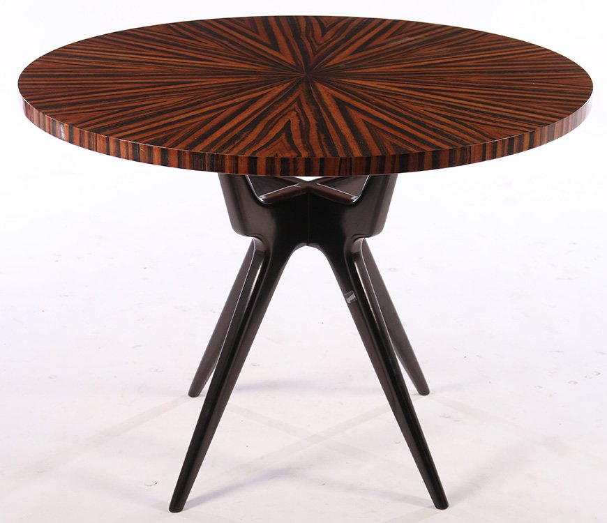 ITALIAN PEDESTAL TABLE ROSEWOOD TOP 1950 (1 of 3)