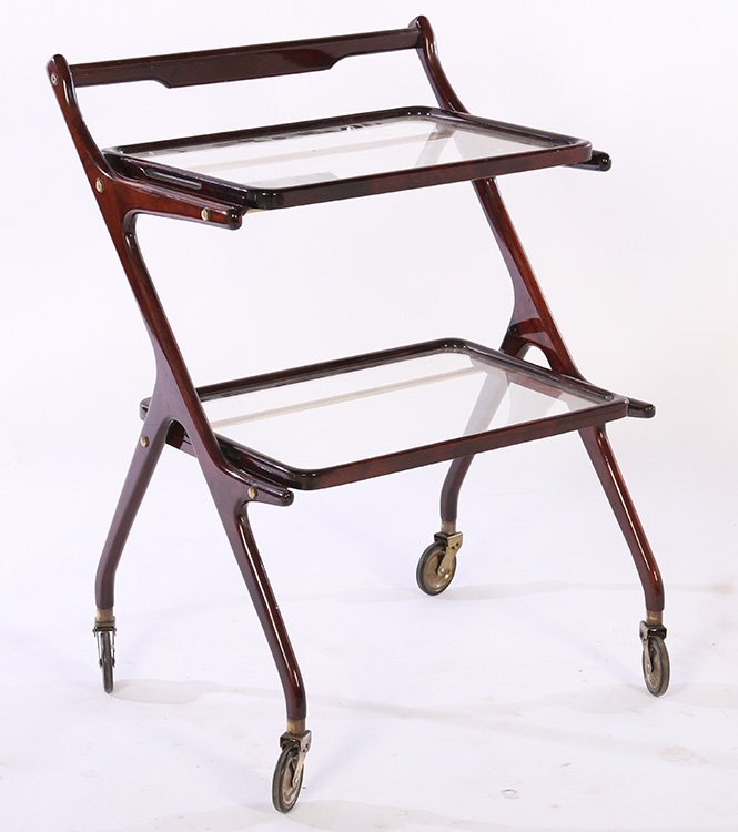TWO TIER ITALIAN SERVING CART REMOVABLE TRAY 1950 (1 of 4)
