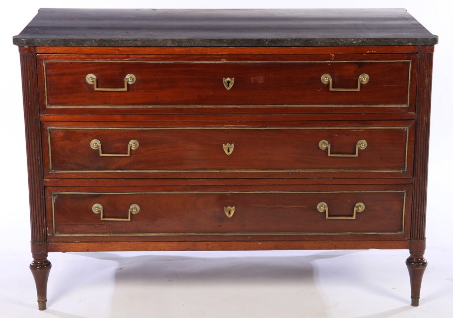 19TH CENT. FRENCH DIRECTOIRE COMMODE STONE TOP (1 of 4)