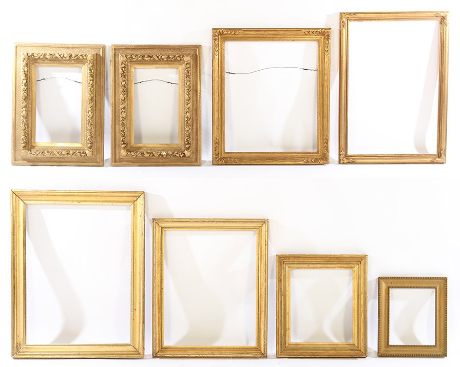 LOT OF EIGHT GILT WOOD FRAMES 19TH CENTURY (1 of 7)