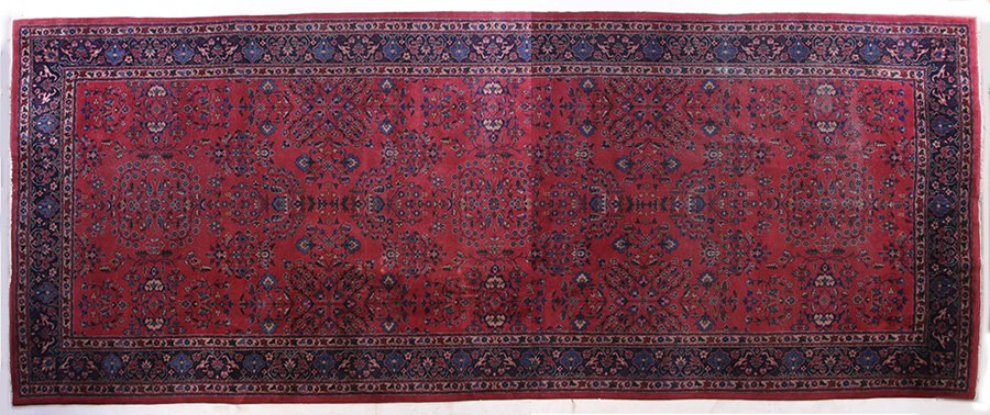 LARGE ROOM SIZED ORIENTAL RUG FLORAL DECORATED (1 of 6)