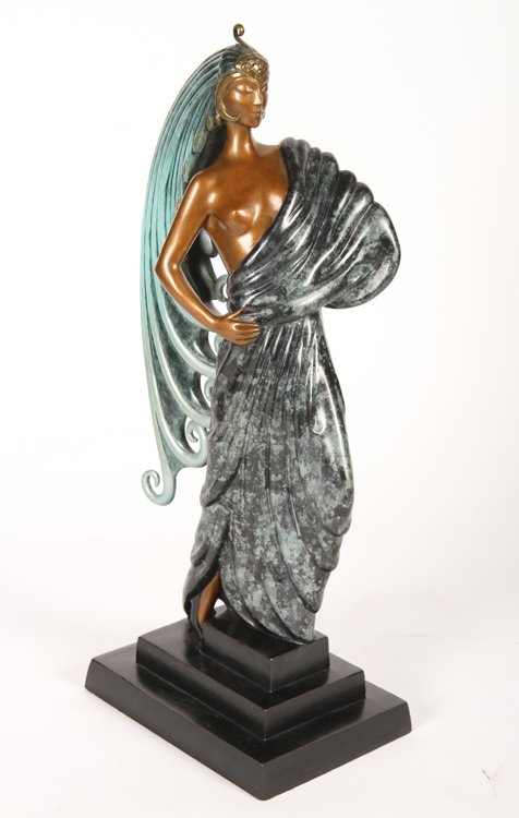 ERTE BEAUTY & THE BEAST POLYCHROMED BRONZE C 1980 (1 of 4)