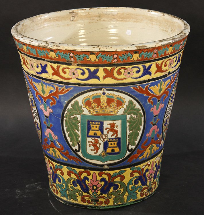 CONTINENTAL GLAZED EARTHENWARE PLANTER (1 of 4)