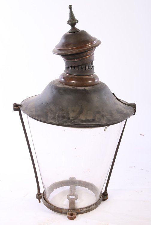 PAIR COPPER ARCHITECTURAL LANTERNS 1900 (1 of 5)