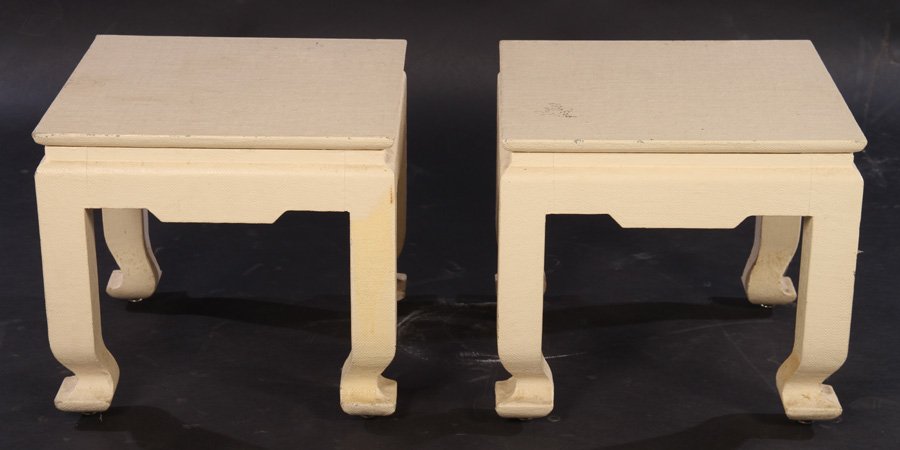 PAIR OF 20TH CENTURY END TABLES KARL SPRINGER (1 of 4)