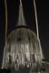 LABELED ALUMINUM HANGING LIGHT 3 SHADES 1970 - 3