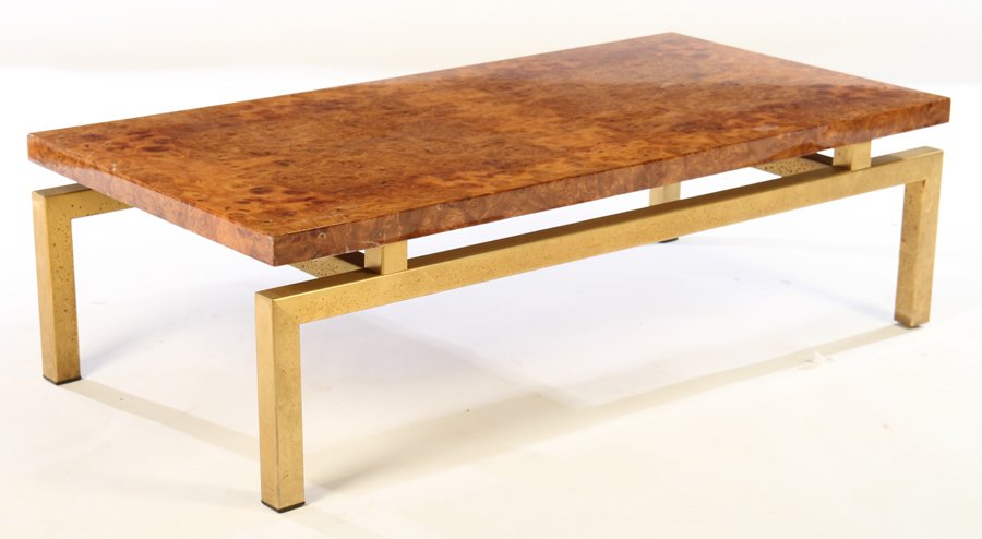 FRENCH  MID CENTURY BURL WOOD COFFE TABLE 1970 (1 of 4)