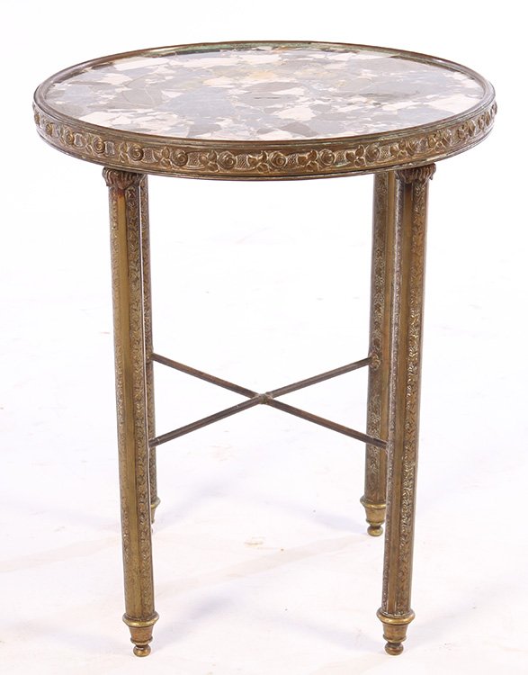TURN OF THE CENTURY BRONZE SIDE TABLE (1 of 4)