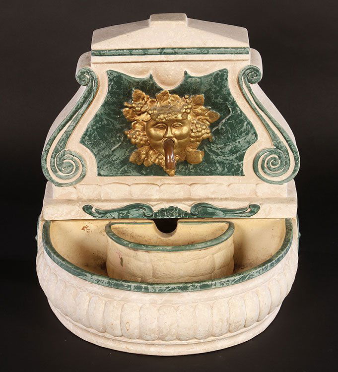 CERAMIC TABLE TOP FOUNTAIN WITH BACCHUS FACE (1 of 4)