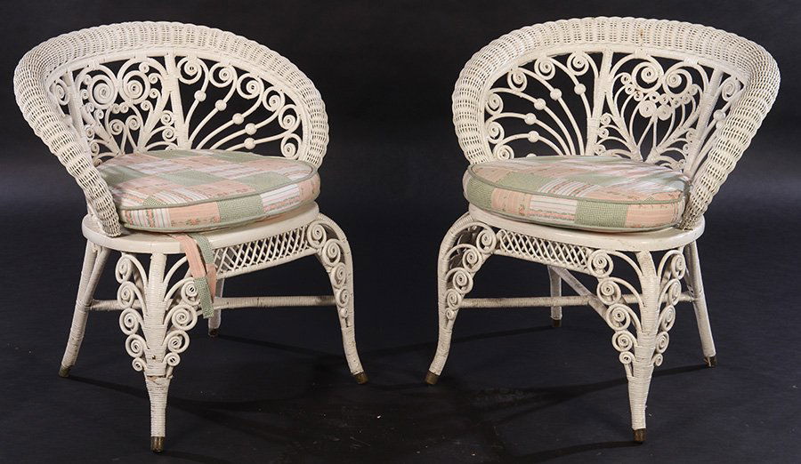 PR LATE VICTORIAN WICKER CHAIRS HAYWOOD WAKEFIELD (1 of 6)