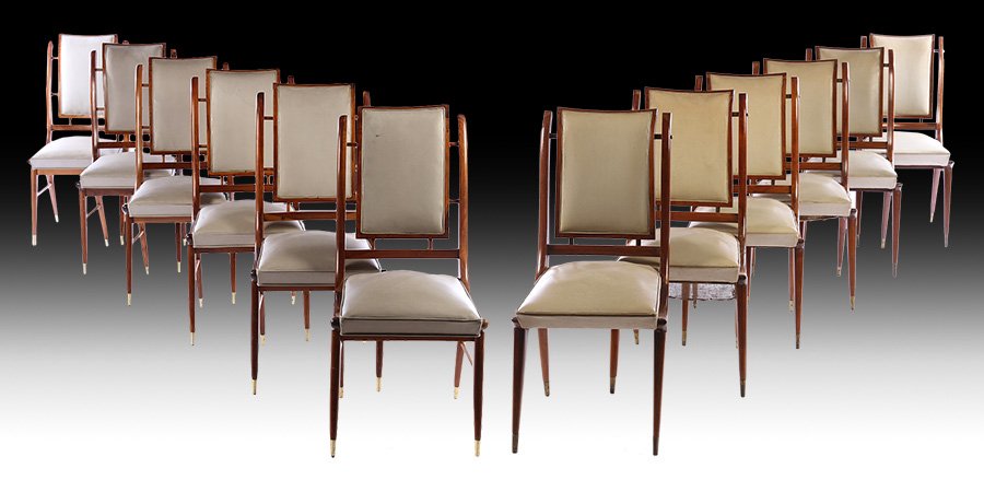 SET OF 12 MID CENTURY DINING CHAIRS C.1960 (1 of 9)