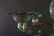 ITALIAN MODERN GREEN GLASS 4 ARM CHANDELIER 1970 - 3