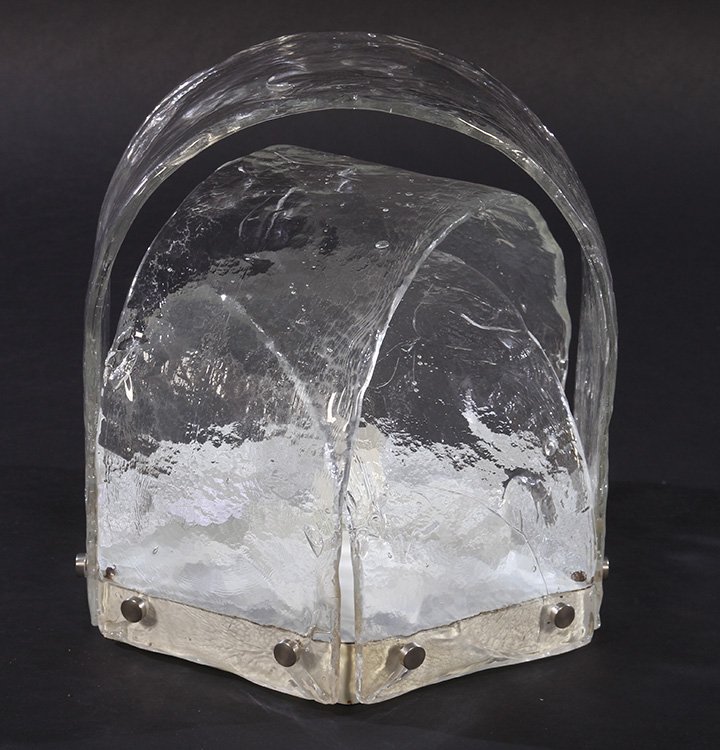 CEILING MOUNTED ITALIAN MODERN GLASS FIXTURE 1970 (1 of 3)