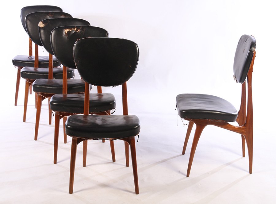 SET 6 ITALIAN ICO PARISI DINING CHAIRS 1960 (1 of 5)