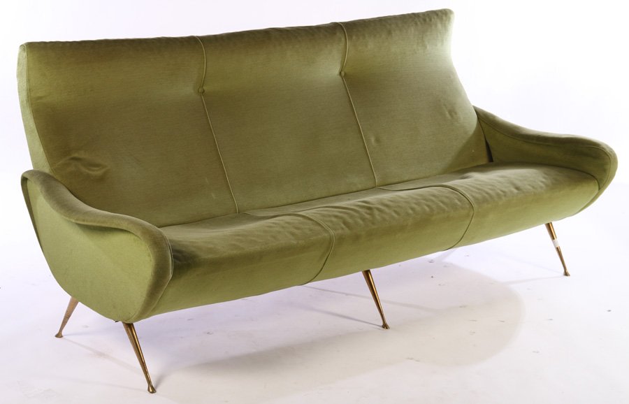ITALIAN UPHOLSTERED SOFA MARCO ZANUSO 1960 (1 of 4)