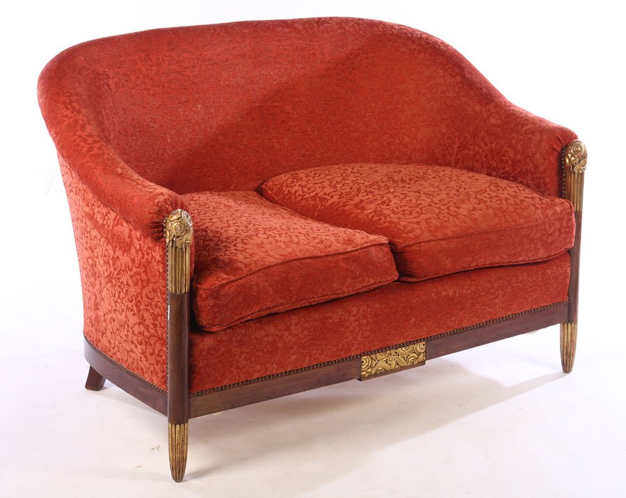FRENCH FOLLOT ART DECO SETTEE GILTWOOD 1930 (1 of 5)