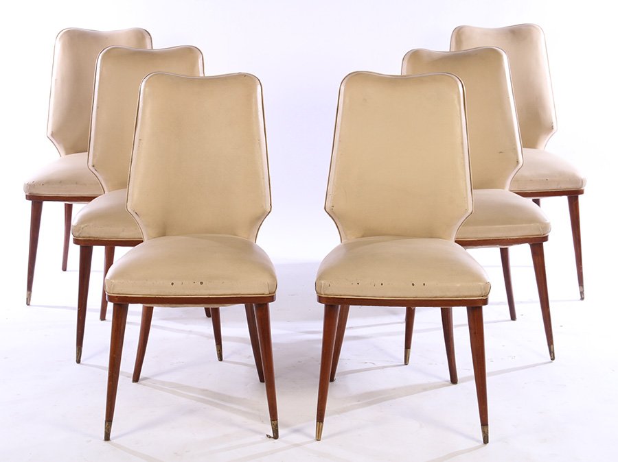 SET OF 6 ITALIAN MID CENTURY DINING CHAIRS C.1960 (1 of 4)