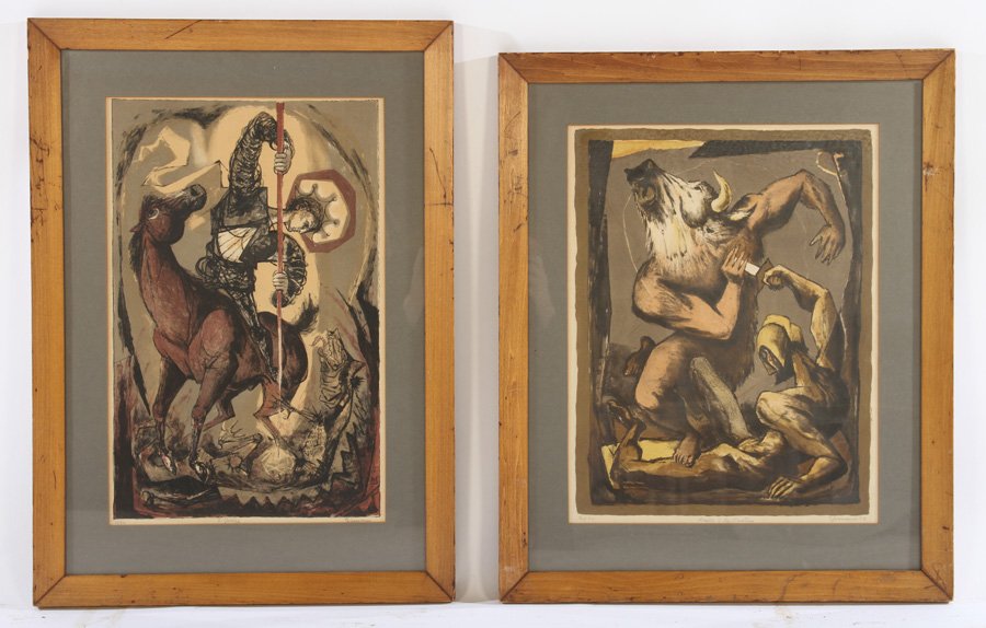 BENTON MURDOCH SPRUANCE 2 COLOR LITHOGRAPHS (1 of 8)
