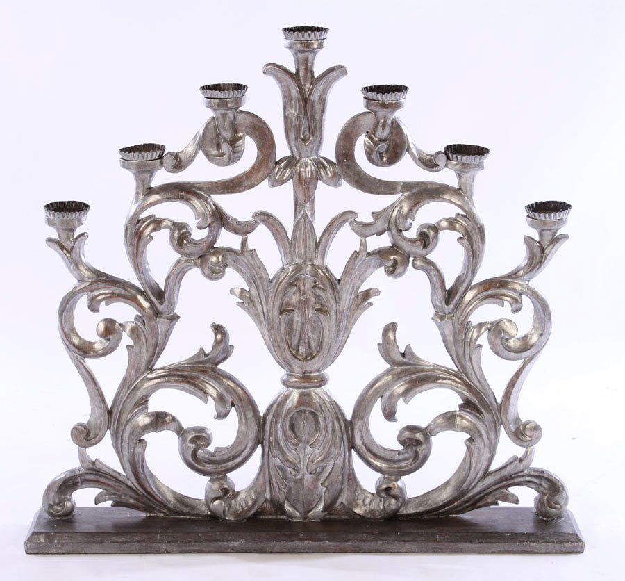 19TH CENT. SILVER GILT 7 ARM CANDELABRA (1 of 5)