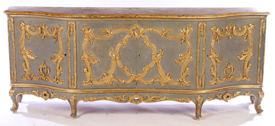 LARGE FRENCH CARVED PAINTED SIDEBOARD 1940 (1 of 6)