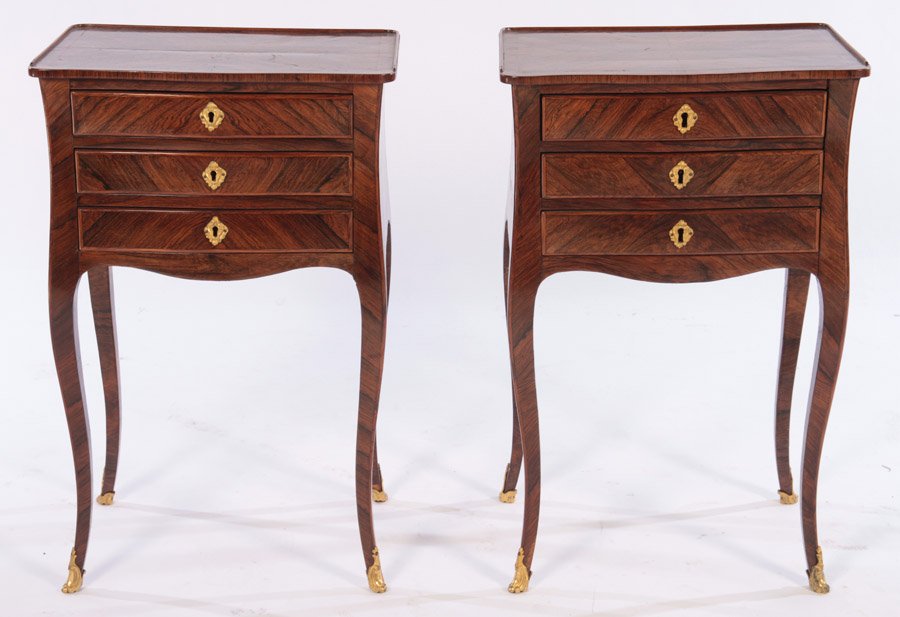 PAIR FRENCH 19TH CENT. ROSEWOOD SIDE CABINETS (1 of 6)