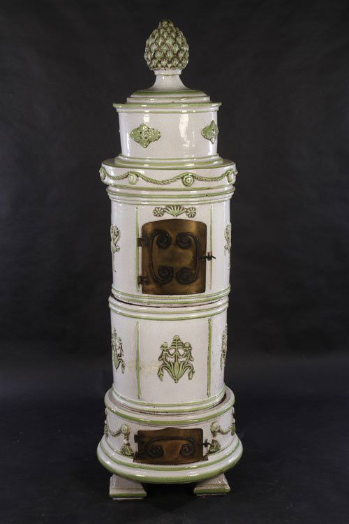 A 20TH CENTURY ITALIAN CERAMIC GLAZED STOVE (1 of 5)