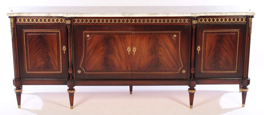 FRENCH DIRECTOIRE SIDEBOARD MARBLE TOP 1910 (1 of 6)