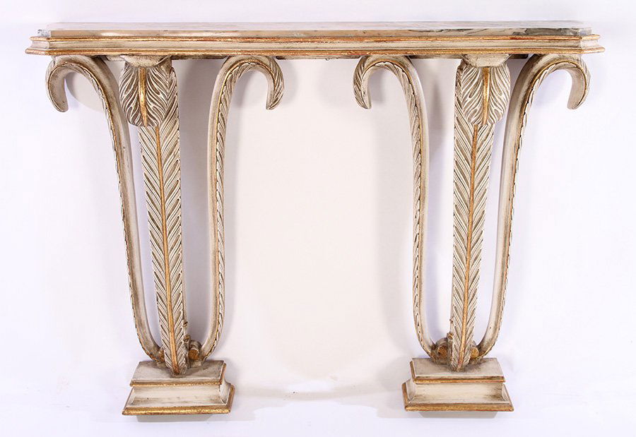 JANSEN PAINTED GILTWOOD CONSOLE TABLE 1940 (1 of 4)