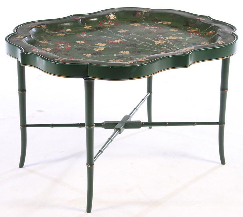 ENGLISH 19TH CENT. TOLE PAINTED DECORATED TRAY (1 of 4)