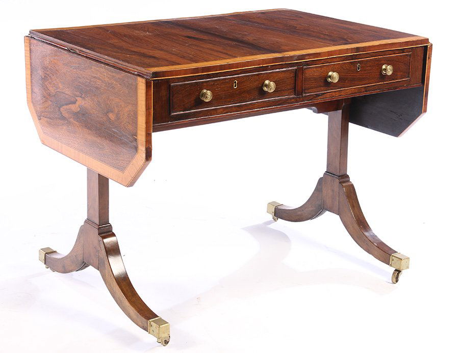 19TH CENT. GEORGE III ROSEWOOD SOFA TABLE (1 of 5)