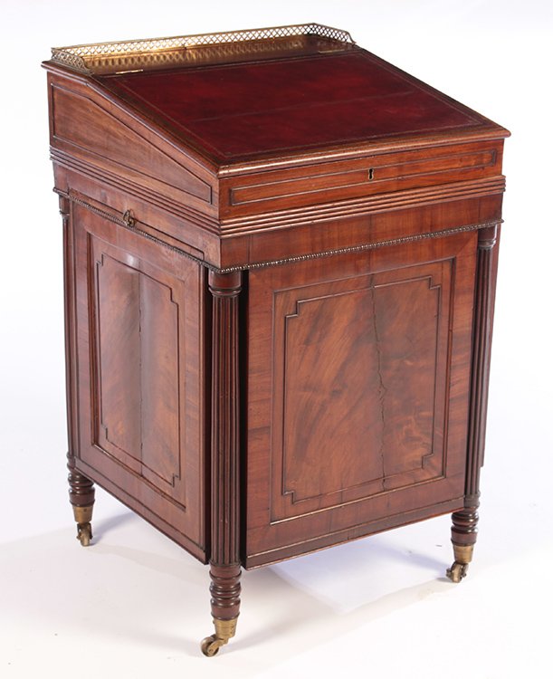 19TH CENT. ENGLISH MAHOGANY DAVENPORT (1 of 7)